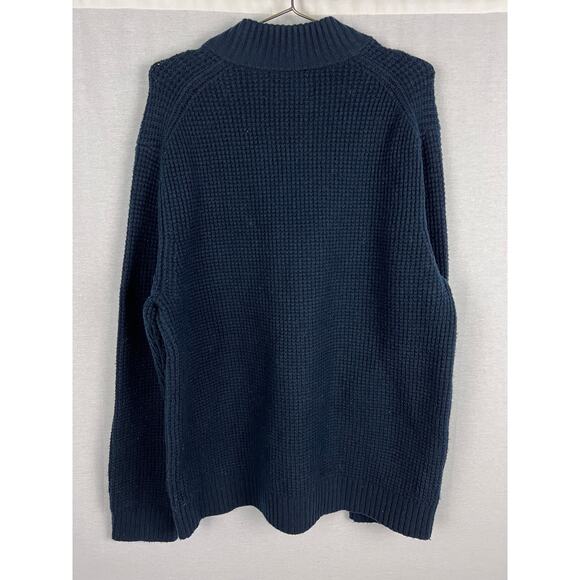 Old Navy Sweater Mens Mock Neck Henley Pullover Grandpa Fisherman Nautical Cozy - Picture 3 of 5
